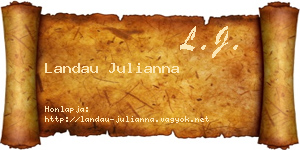 Landau Julianna névjegykártya